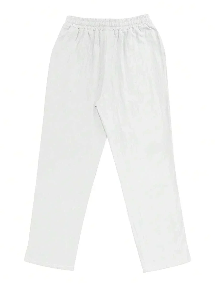 Aurora Such®| Pantalón Ligero de Lino con Cordón
