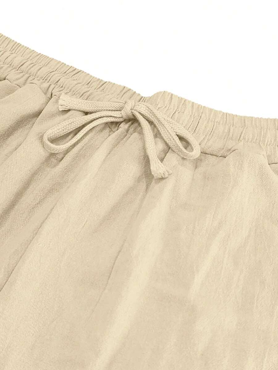 Aurora Such®| Pantalón Ligero de Lino con Cordón