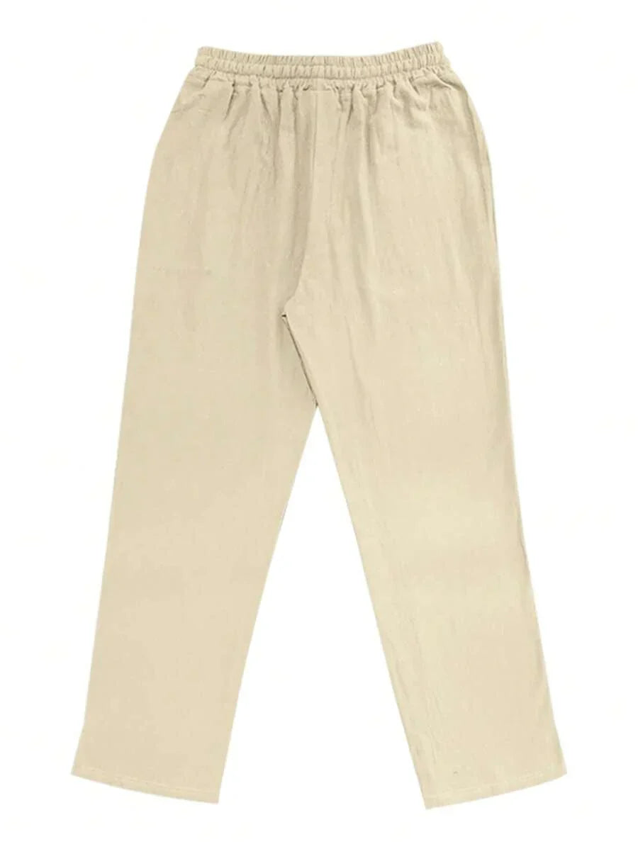 Aurora Such®| Pantalón Ligero de Lino con Cordón
