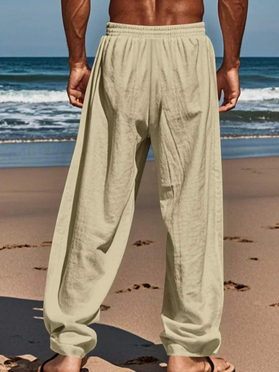 Aurora Such®| Pantalón Ligero de Lino con Cordón