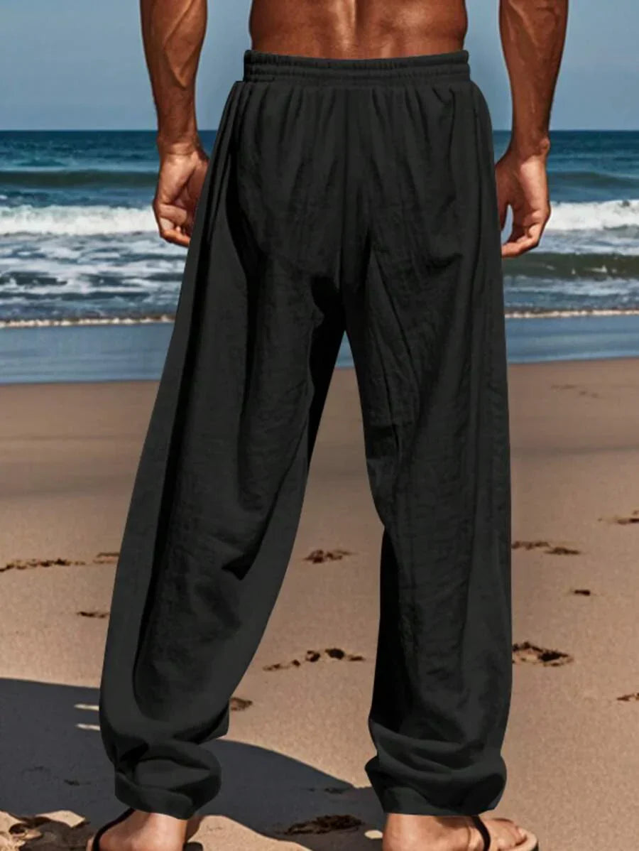 Aurora Such®| Pantalón Ligero de Lino con Cordón