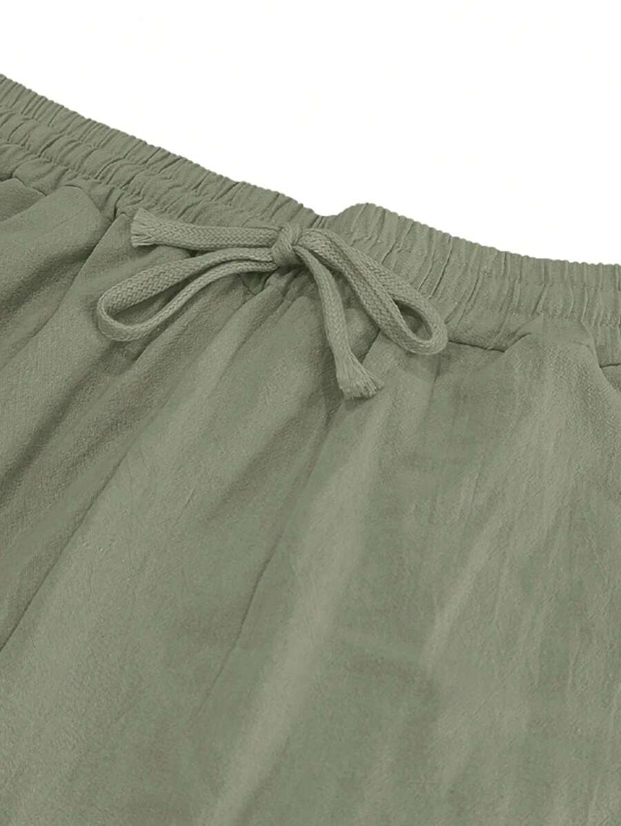 Aurora Such®| Pantalón Ligero de Lino con Cordón