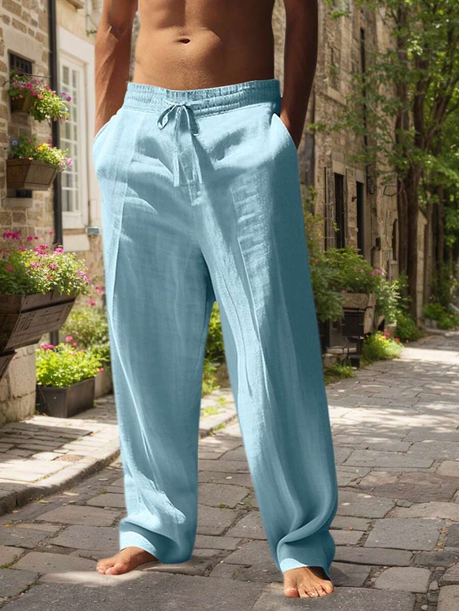 Aurora Such®| Pantalón Ligero de Lino con Cordón