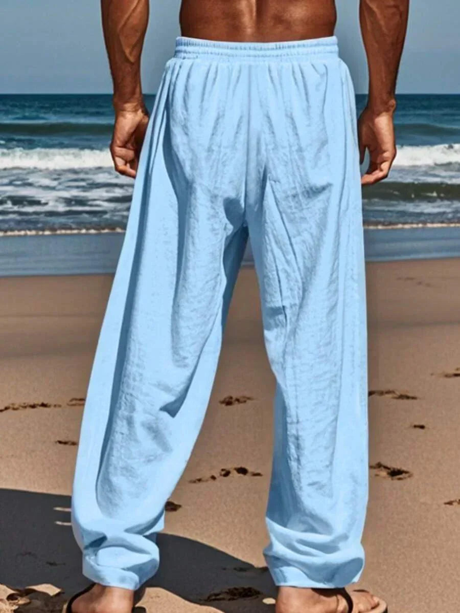 Aurora Such®| Pantalón Ligero de Lino con Cordón