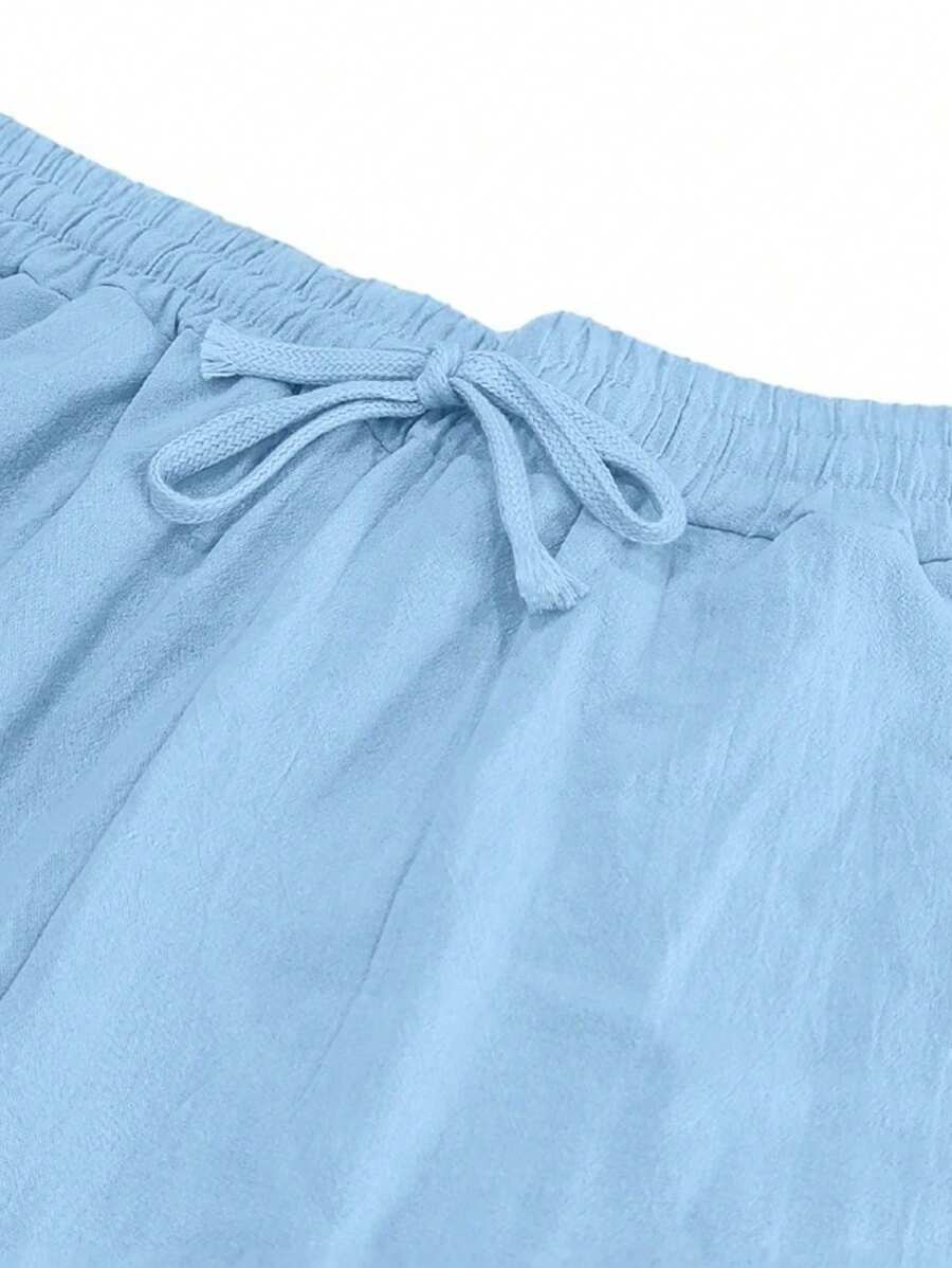 Aurora Such®| Pantalón Ligero de Lino con Cordón
