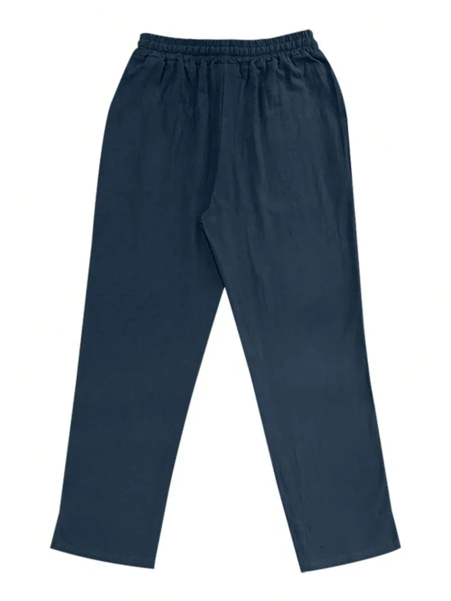 Aurora Such®| Pantalón Ligero de Lino con Cordón