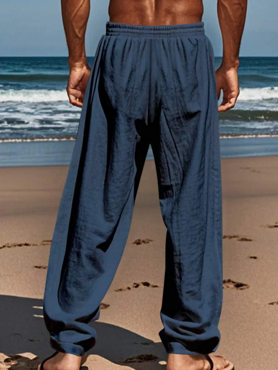 Aurora Such®| Pantalón Ligero de Lino con Cordón