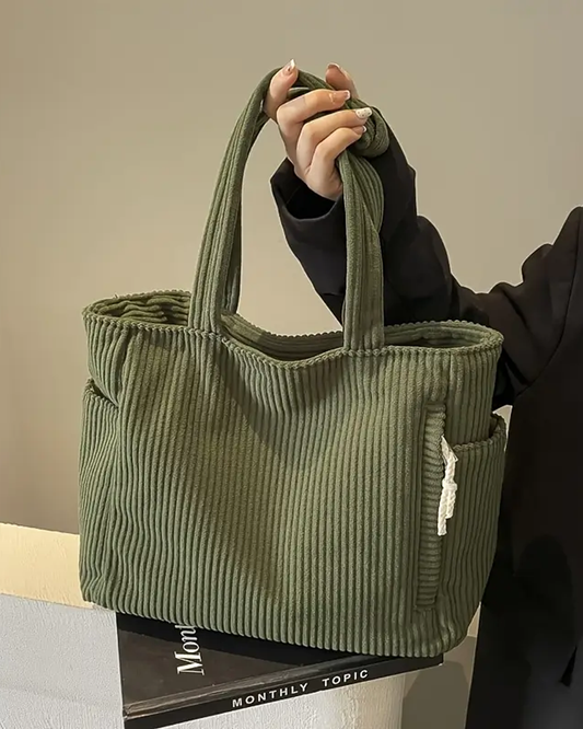Aurora Such®| Totebag Acanalada con Detalle de Cordón