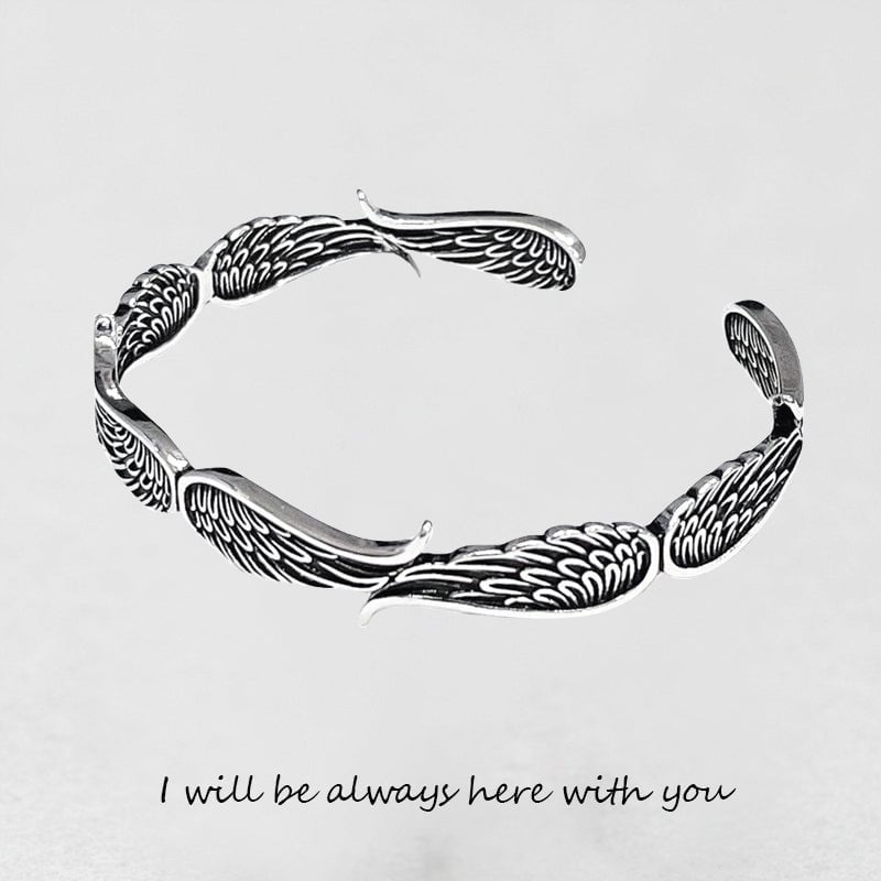 Aurora Such®| Pulsera de Plata Vintage con Alas de Ángel