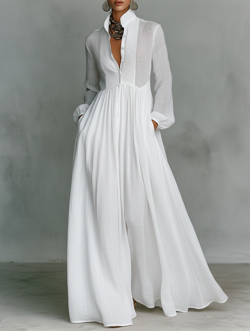 Aurora Such®|Alexsandra∙ Vestido maxi minimalista