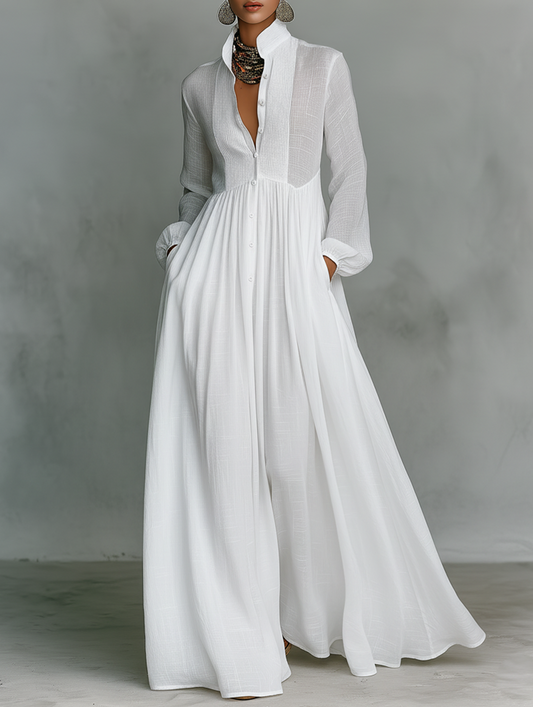Aurora Such®|Alexsandra∙ Vestido maxi minimalista