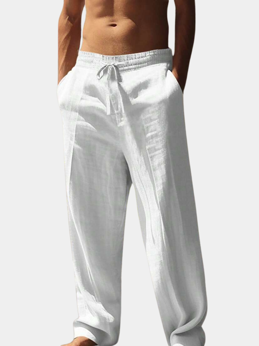 Aurora Such®| Pantalón Ligero de Lino con Cordón