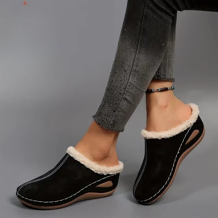 Aurora Such®| Sandalias Slip-On con Forro de Pelo