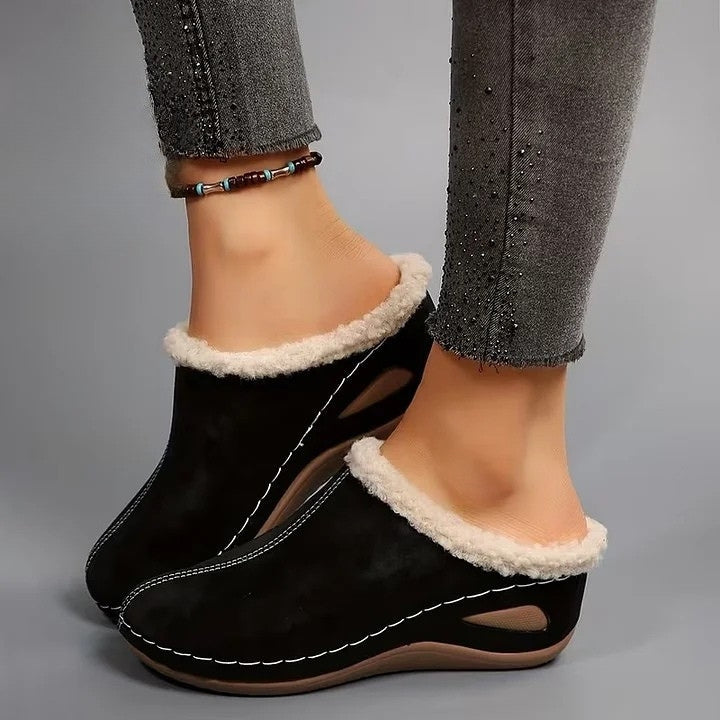Aurora Such®| Sandalias Slip-On con Forro de Pelo