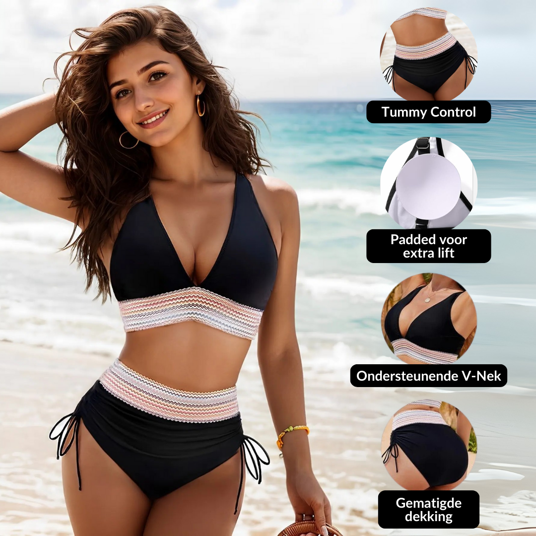 Aurora Such®|Noor - Bikini de Talle Alto con Control de Abdomen