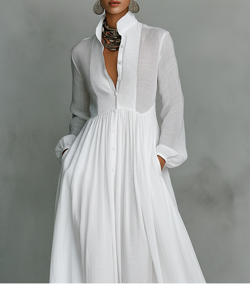 Aurora Such®|Alexsandra∙ Vestido maxi minimalista